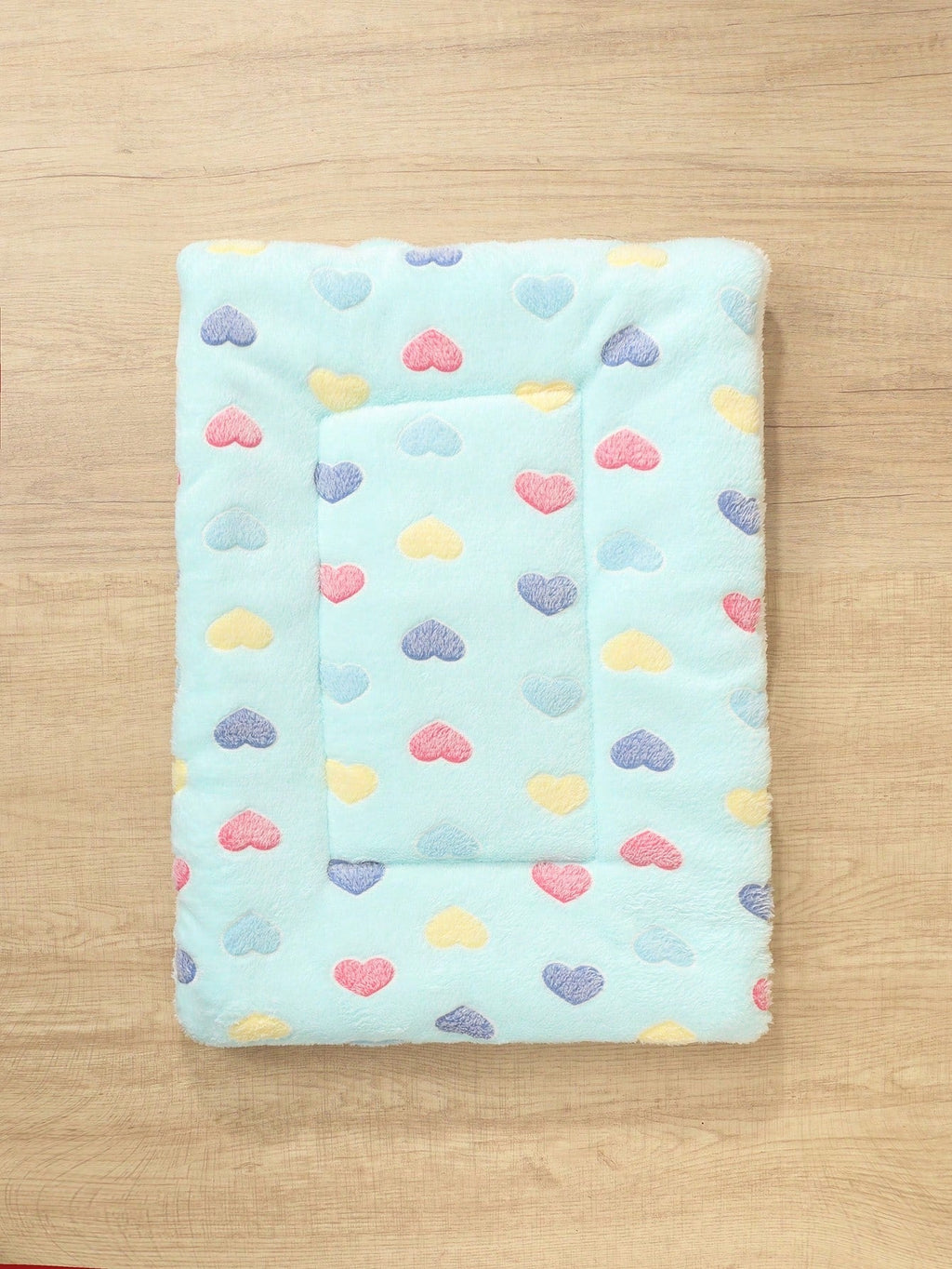 1pc Polyester Star & Heart Breathable Washable Thick Pet Bed Mat For Medium-Small Cats & Dogs, All Seasons (Teddy/Bichon Frise)
