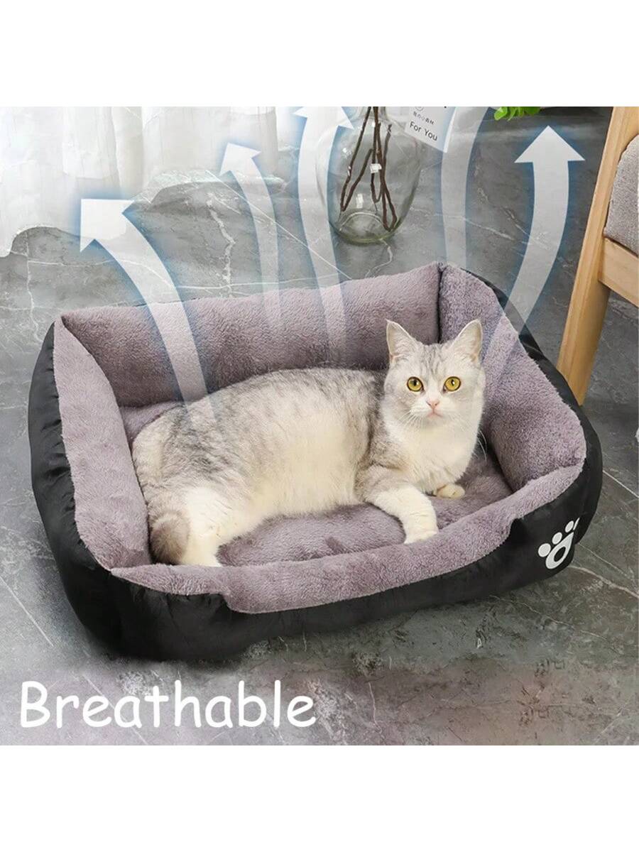 Color Square Winter Soft Warm House Dog Bed Dog Waterproof Bed Pet Bed Large Medium Small Dog House