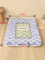 1pc Polyester Star & Heart Breathable Washable Thick Pet Bed Mat For Medium-Small Cats & Dogs, All Seasons (Teddy/Bichon Frise)