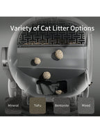 Self Cleaning Litter Box Automatic Litter Box XXL Odor Control 65L APP Cat Litter-Robot For Multiple Cats, Safety Sensors, W/Cat Litter Liner