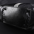 Balenciaga x adidas Large Duffel Travel Bag – Black with Trefoil Logo and Triple Stripes