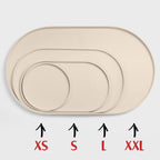 DogBuddy Dog Food Mat - Waterproof Dog Bowl Mat, Silicone Pet Mat for Food and Water Bowls, Nonslip Pet Feeding Mat with Edges, Dogs Food Mats for Floors, Puppy Supplies (Small, White Sand)