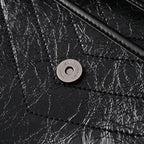 Saint Laurent Niki Medium Black Crinkled Leather Shoulder Bag