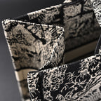 Dior Book Tote Bag – Black Toile de Jouy Embroidery