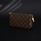 Louis Vuitton Pochette Accessoires Monogram Canvas Clutch Bag – Brown with Gold Chain (M82766)