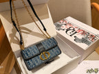 Dior New Fashion Denim Chain Bag 22x13x6cm