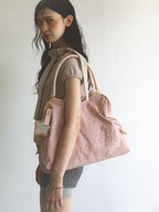 Washed Leopard Dimsum Bag Pink