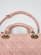 Medium Lady Dior Bag Blush Cannage Lambskin