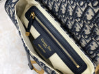 Dior medium Saddle bag with Strap blue oblique