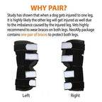 NeoAlly Dog Rear Leg Hock Brace with Metal Spring Strips for Large Dogs [Long Version] (Pair)